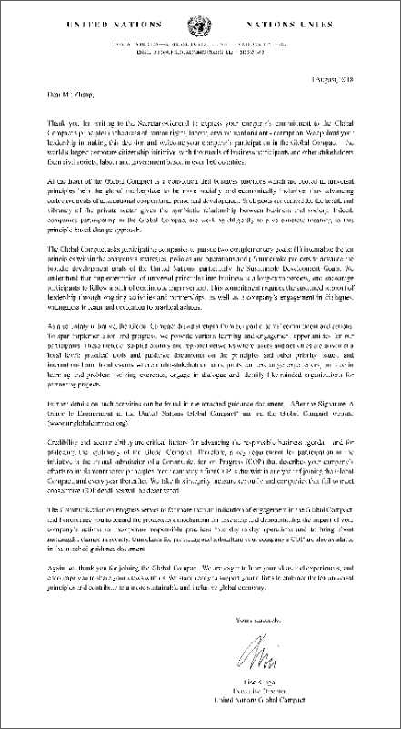 星空体育最新官网（China）官方网站
加入联合国全球契约组织 助推新旧动能转换可持续发展